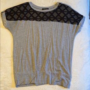 Grey top with black detail